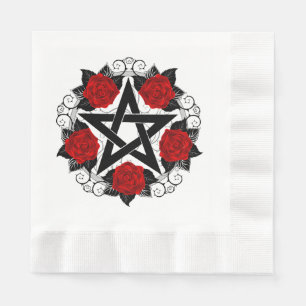Servilleta De Papel Pentagram con rosas rojas