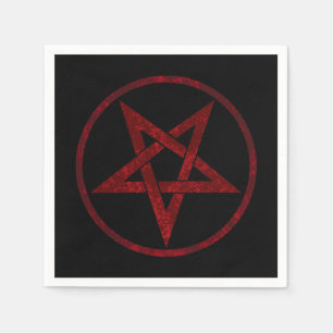 Servilleta De Papel Pentagram del diablo Rojo