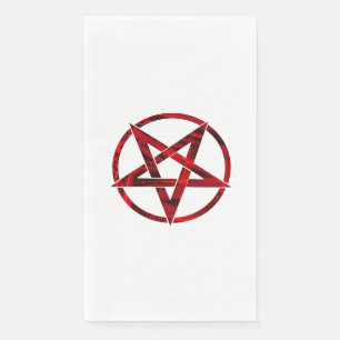 Servilleta De Papel Pentagram del diablo Rojo