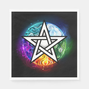 Servilleta De Papel Pentagrama de Wiccan