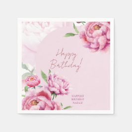 Servilleta De Papel Peonía Rosa