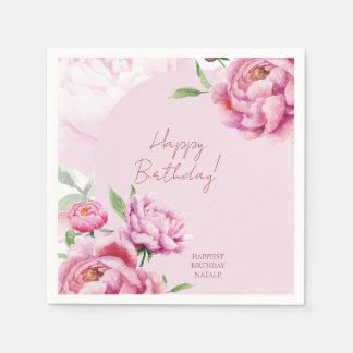Servilleta De Papel Peonía Rosa