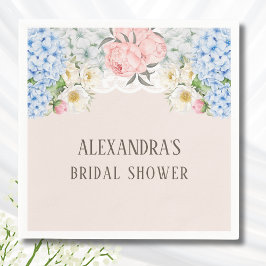 Servilleta De Papel Peonia rosa Azul romántico Hydrangea Ducha de novi
