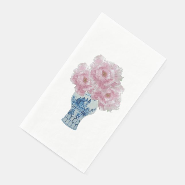 Servilleta De Papel Peonies Blue and White Ginger Jar (Esquina)