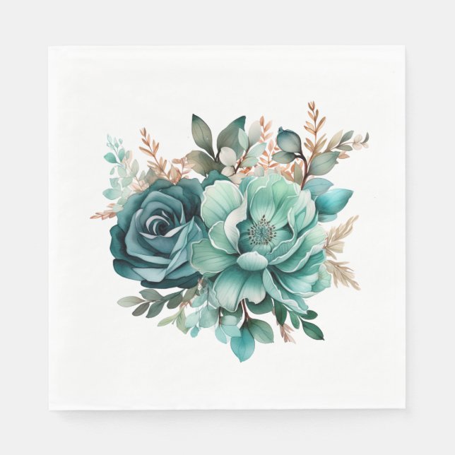 Servilleta De Papel Peony Floral (Anverso)