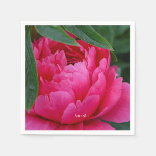 Servilleta De Papel Peony rosado de Bashful