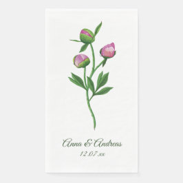Servilleta De Papel Peony Wedding