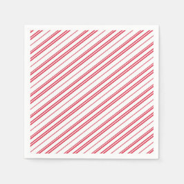 Servilleta De Papel Peppermint Christmas Candy Cane Stripes