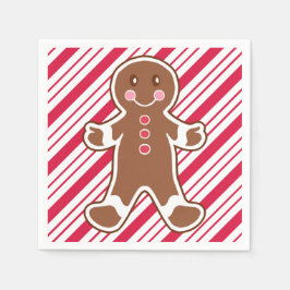 Servilleta De Papel Peppermint Gingerbread Boy
