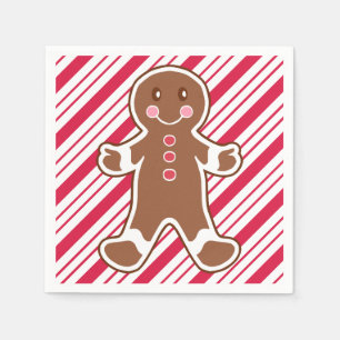 Servilleta De Papel Peppermint Gingerbread Boy