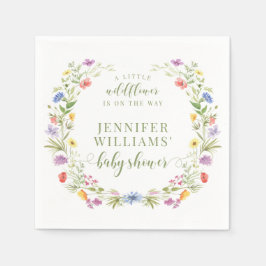 Servilleta De Papel Pequeña acuarela de flores silvestres, pequeña duc