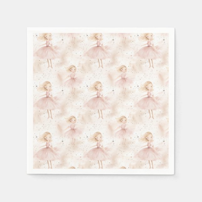 Servilleta De Papel Pequeña Ballerina #10 - Chica rubio (Anverso)