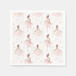 Servilleta De Papel Pequeña Ballerina #2 - Chica negro