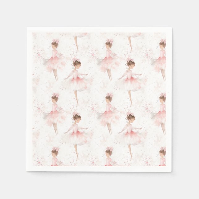 Servilleta De Papel Pequeña Ballerina #4 - Chica asiático (Anverso)