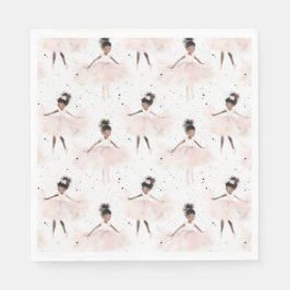 Servilleta De Papel Pequeña Ballerina #6 - Chica negro