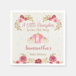 Servilleta De Papel Pequeña Calabaza Acuarela Borgoña Ropa Floral