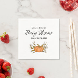 Servilleta De Papel Pequeña Calabaza Autumn Sexo Neutral Baby Shower