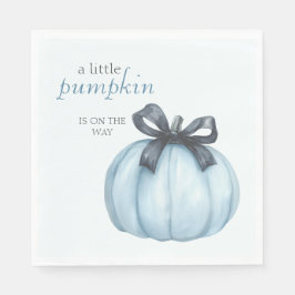 Servilleta De Papel Pequeña Calabaza Azul Está En Camino