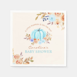Servilleta De Papel Pequeña Calabaza Azul Papel Baby Shower