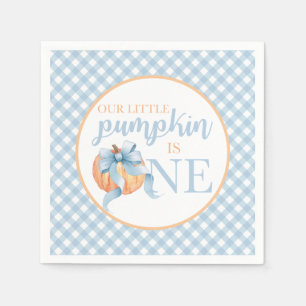 Servilleta De Papel Pequeña calabaza azul pastel de la arcilla de la p