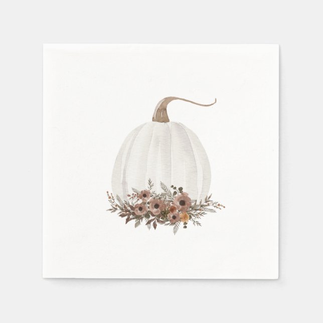 Servilleta De Papel Pequeña Calabaza Cae Napkin (Anverso)