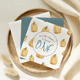 Servilleta De Papel Pequeña Calabaza Caída Acuarela Niño Cumpleaños