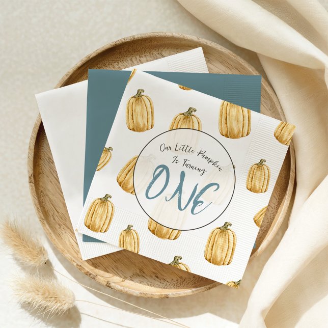 Servilleta De Papel Pequeña Calabaza Caída Acuarela Niño Cumpleaños (Subido por el creador)