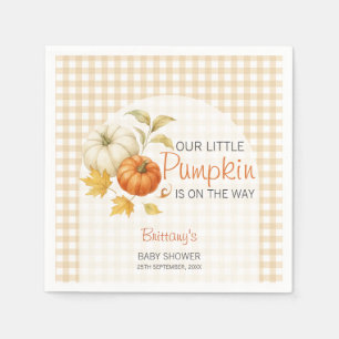 Servilleta De Papel Pequeña calabaza de Baby Shower otoñal