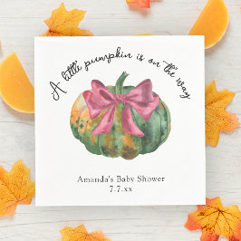 Servilleta De Papel Pequeña Calabaza en camino a la ducha de bebé de o