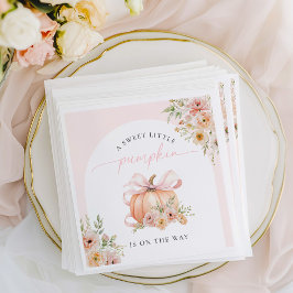 Servilleta De Papel Pequeña calabaza en el camino a Baby Shower