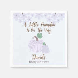 Servilleta De Papel Pequeña Calabaza En El Camino De Baby Shower