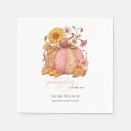 Servilleta De Papel Pequeña calabaza Sweet Little Patch con flores en 