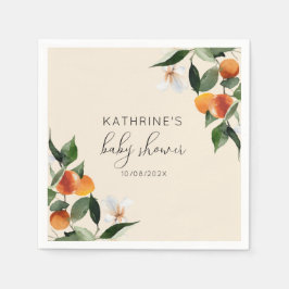 Servilleta De Papel pequeña cutie acuarela cítrico bebé ducha