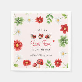Servilleta De Papel Pequeña Dama de Amor Mariquita Shower de Bebé 