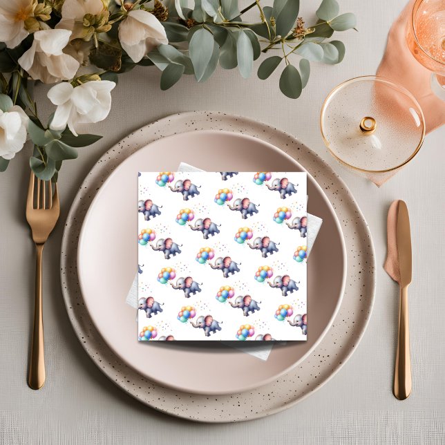 Servilleta De Papel Pequeña ducha de bebé elefante de cacahuete (Subido por el creador)