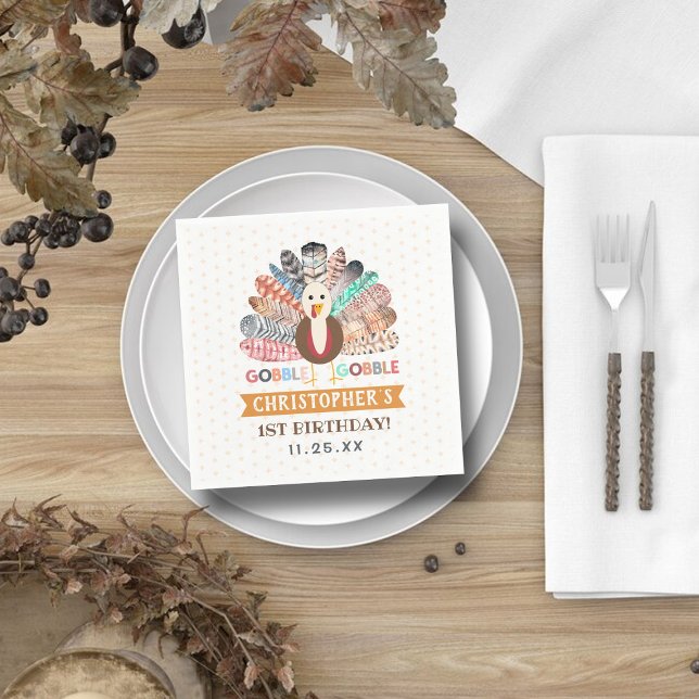 Servilleta De Papel Pequeña fiesta de Acción de Gracias de Turquía por (Subido por el creador)