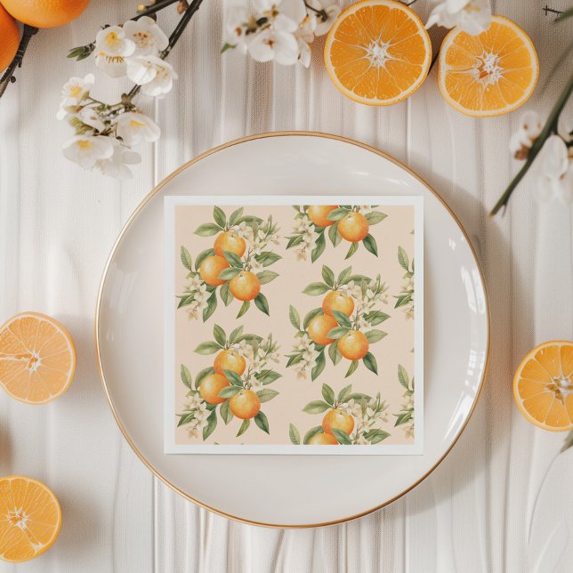 Servilleta De Papel Pequeña fiesta de cumpleaños de los naranjas temát (Subido por el creador)