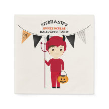 Pequeña fiesta de Halloween del diablo