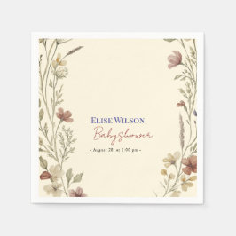 Servilleta De Papel Pequeña flor silvestre dulce en camino