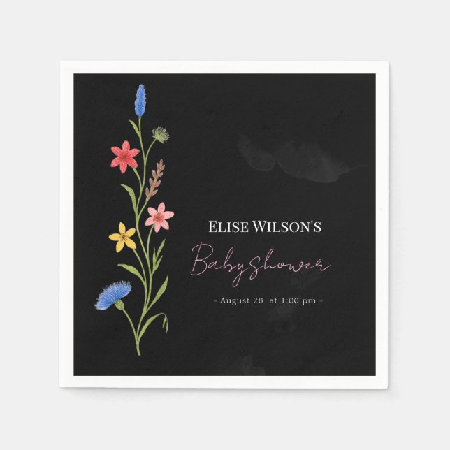 Servilleta De Papel Pequeña flor silvestre dulce en camino (Anverso)