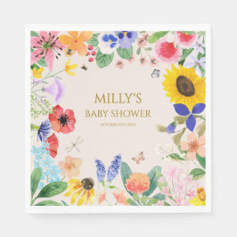 Servilleta De Papel Pequeña mamá de flores silvestres en Bee Baby Show