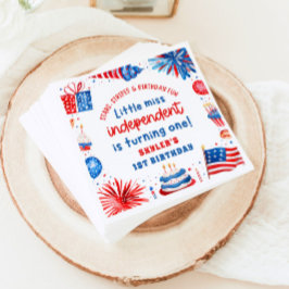 Servilleta De Papel Pequeña Miss Independiente 4 de Julio