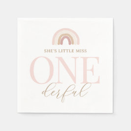 Servilleta De Papel Pequeña Miss Maravilloso Boho Aniversario del Arco