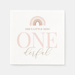 Servilleta De Papel Pequeña Miss Maravilloso Boho Aniversario del Arco