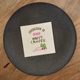 Servilleta De Papel Pequeña Niña Un Feliz Camper Primera Fiesta de Cum