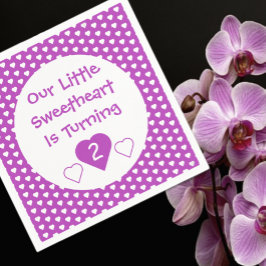 Servilleta De Papel Pequeña novia por segundo cumpleaños