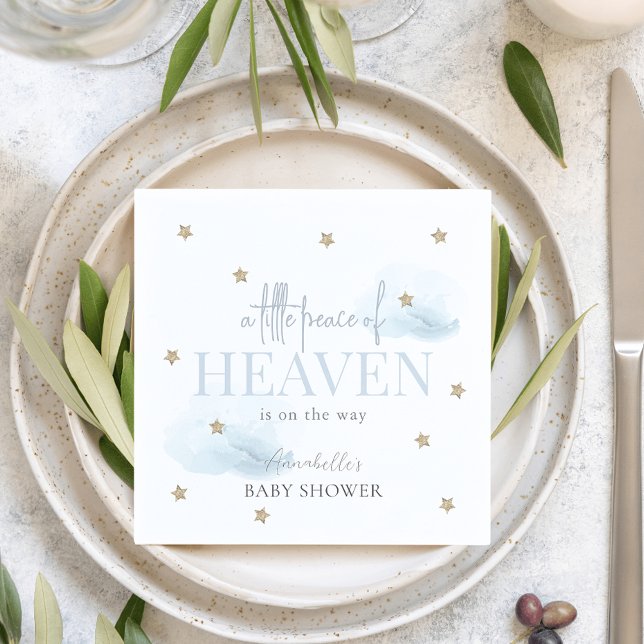 Servilleta De Papel Pequeña paz del cielo azul Baby Shower (Subido por el creador)
