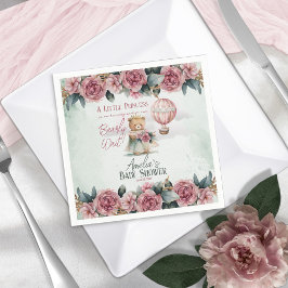 Servilleta De Papel Pequeña Princesa Osa Bearly Wait Chica Baby Shower