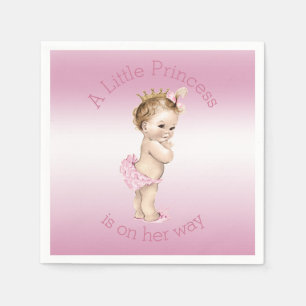 Servilleta De Papel Pequeña princesa rosada Baby Shower