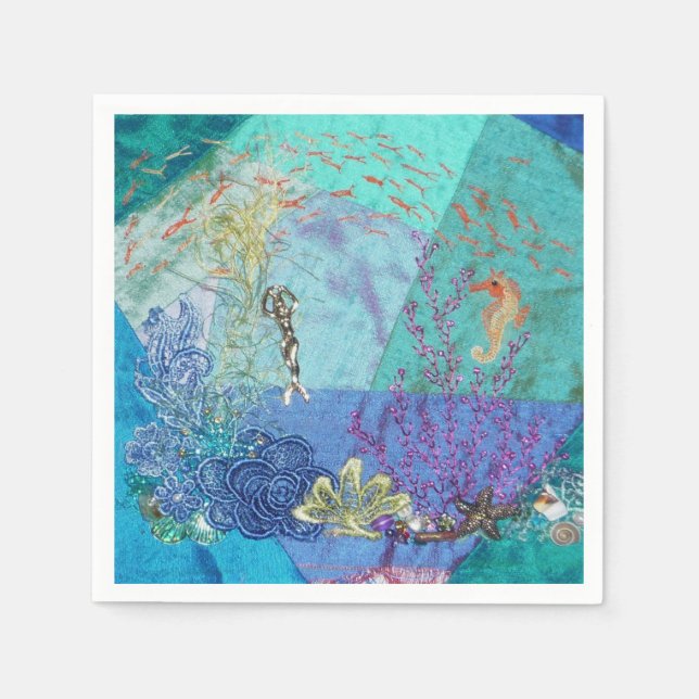 Servilleta De Papel Pequeña sirena (Anverso)